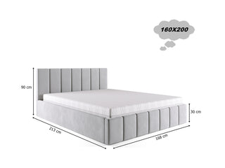 Łóżko tapicerowane slim Solido I