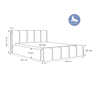 Łóżko tapicerowane CALMA