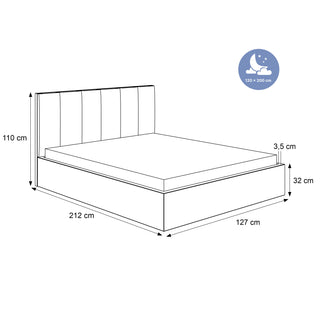 Łóżko tapicerowane slim Solido II ślizgi