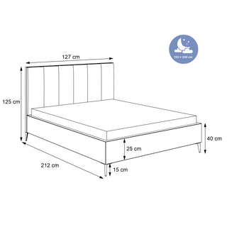 Łóżko tapicerowane slim Solido II nóżki