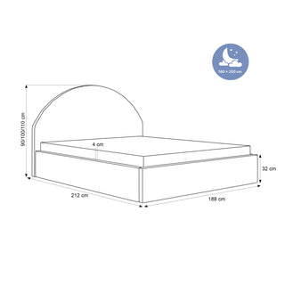 Łóżko tapicerowane slim Solido VIII