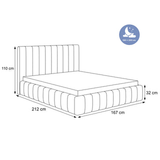 Łóżko tapicerowane slim Solido VI – ślizgi