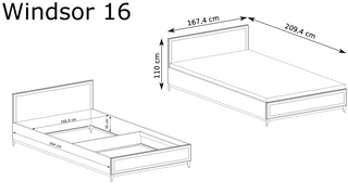 Łóżko z pojemnikiem 160x200 W-16