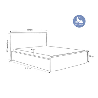 Łóżko tapicerowane slim Solido Lusso